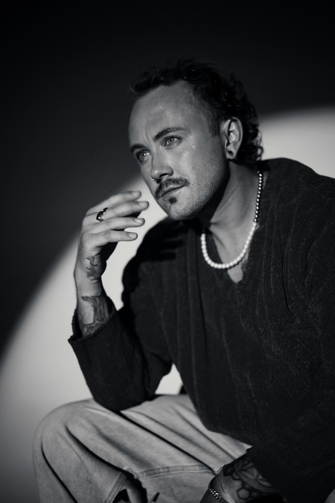 black and white photo of steven bolin